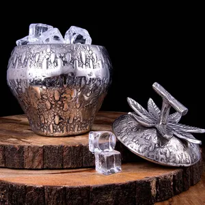 Premium Handmade Stainless Steel Ice Bucket with Double <b>Wall</b> Insulation for Champagne Wine Beer Cooling Luxury Hotels Resorts - Product Image 5
