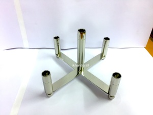 Candelabro Metálico Plegable de 5 Brazos, Chapado en Níquel PVD Negro Elegante, de Calidad Premium, Hecho a Mano, Duradero, Resistente al Calor y Portátil - Product Image 5