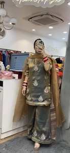 Traje de mujer a precio mayorista, talla M-XXL, de algodón, con detalles artesanales, conjunto de 3 piezas para suministro de catálogos y tiendas, estilo étnico indio, de secado rápido. - Product Image 3