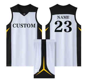 Ensemble de maillots de basket-ball personnalisés en sublimation pour hommes, vente en gros - Product Image 2