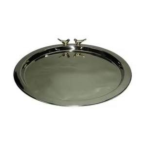 Plateau de service en acier inoxydable, pièce unique, avec un design et des matériaux de qualité supérieure à un prix très avantageux, plateaux de service - Product Image 3