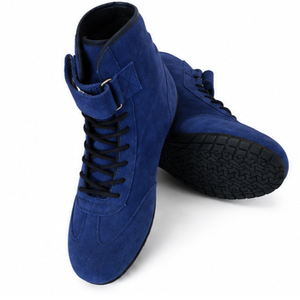 Bottes moto bleues à la cheville, tige en faux daim, semelle extérieure en caoutchouc, fermeture auto-agrippante, bout fermé, semelle intermédiaire en EVA pour l'hiver, antidérapantes, légères - Product Image 4