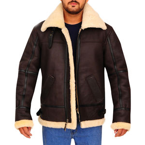 Veste de motard en cuir de vache véritable pour homme, manteau de moto rétro avec doublure douce et chaude et plusieurs poches zippées pour un style décontracté - Product Image 6