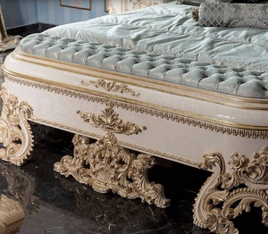 Rococo-Conjunto de muebles de dormitorio de estilo francés real, artesanía de madera de teca de diseñador, juego exclusivo de madera, novedad - Product Image 3