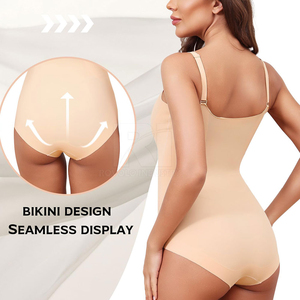 Body de Tirantes Sin Costuras para Mujer, Cuello Redondo, Color Sólido, Tejido de Spandex y Nailon, Ajuste Regular, Estilo Simple - Product Image 4