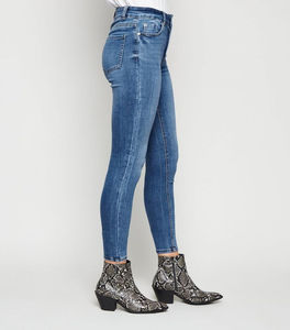 Pantalon cargo en jean pour femme, taille haute, imprimé et peint sur mesure, style décontracté et tendance, qualité supérieure, vente en gros - Product Image 3