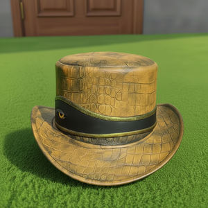 Sombrero de cuero repujado hecho a mano de alta calidad para hombre, estilo Steampunk Gótico, para Cosplay - Product Image 2