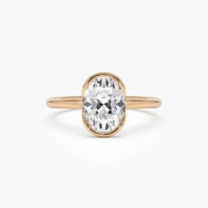 Bague de fiançailles en diamant taille ovale pour femme, or jaune, style classique, bijoux en diamant naturel - Product Image 4
