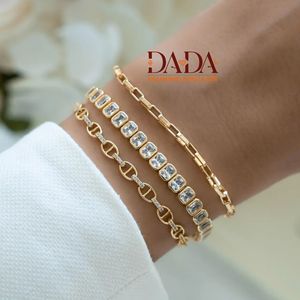 Minimalist Emerald Shape Diamond <b>Bracelet</b> Featuring Lab Grown Diamonds Luxury Women's Jewelry Bridal Accessory - Product Image 5