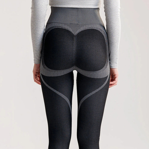 High Waisted Yoga <b>Leggings</b> Full Length Geometric Print Spandex Polyester Four-Way Stretch Contrast Stitch <b>Women</b> Sport Pants - Product Image 5