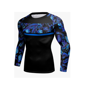 Maillot de compression anti-UV pour homme, respirant, UPF50+, écologique, tissu anti-transpiration à séchage rapide, fournisseur OEM ODM - Product Image 6