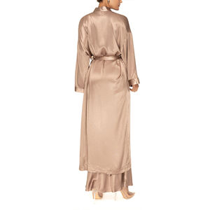 Bata Kimono de Satén de Seda para Mujer, Diseño de Pavo Real, para Dama de Honor, Larga, con Logotipo Frontal, Alta Calidad, Suave y Transpirable, Precio Económico - Product Image 4