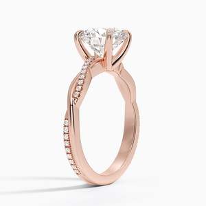 แหวนเพชรทรงกลมเจียระไนแบบบริลเลียนท์ ตัวเรือนทองคำแท้ 18K แบบหนามเตย ประดับเพชรแบบพาเว่ สไตล์คลาสสิกสำหรับผู้หญิง ได้รับการรับรองจาก GIA - Product Image 6