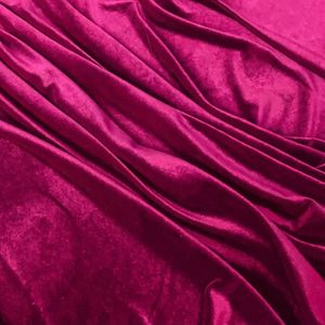Premium Pink Velvet Fabric 100% Polyester Medium Weight 130 GSM Woven Luxury Curtain Material <b>for</b> Apparel & Home Decor - Product Image 2