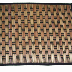 Handwoven Bamboo Pattern <b>Table</b> <b>Mat</b> with Black Border - Product Image 1