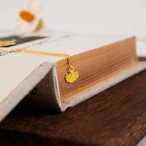 Wholesale High Quality Decorative genuine leather <b>bookmark</b> with maple leaf design for journals and planners in reasonable price - Product Image 5