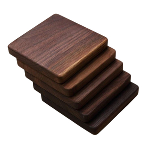 Juego de posavasos de madera ecológicos a rayas, de lujo, hechos a mano, cuadrados, de madera dura mixta, para decoración del hogar, restaurantes y hoteles. - Product Image 3