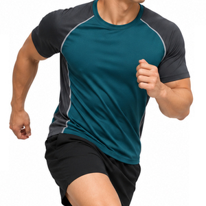 T-shirt de sport léger en polyester et élasthanne pour homme, idéal pour l'entraînement – Vente en gros, fabrication sur mesure pour marques privées - Product Image 1