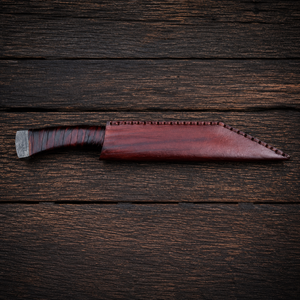 Couteau Viking Seax artisanal sur mesure en acier à haute teneur en carbone, lame fixe avec manche gainé de cuir, étui en cuir véritable, vente en gros - Product Image 6