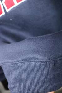 SAMFORD BLUE <b>Mock</b> <b>Neck</b> Sweatshirt 100% RED Applique Embroidery wide <b>neck</b> Sweatshirt Finer Threads - Product Image 5