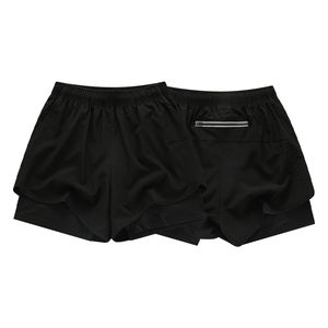 Shorts de sport décontractés à double couche, solides, pour l'entraînement, 2 en 1, en polyester, avec logo personnalisé, 7 pouces, séchage rapide, pour hommes - Product Image 1