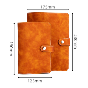 A6 PU Leather Notebook Shell Snap Closure Loose-<b>leaf</b> Binder Cover Diary Schedule Journal Binder Cute Macaron Soft Journals Cover - Product Image 2