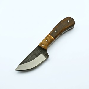 Cuchillo de Caza y Camping EDC de Hoja Fija Forjado a Mano en Acero al Carbono con Acabado Forjado, Mango de Palisandro, Fabricante de Fábrica - Product Image 1