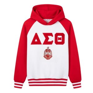 Felpa con Cappuccio Bicolore Delta Sigma Theta per Donne, Vestibilità Comoda, Tessuto Premium, Abbigliamento Casual per Confraternite Greche - Product Image 4