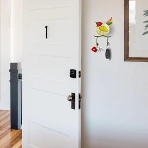 Classic Single Bird <b>Key</b> Hanger Two <b>Hooks</b> for Organizing Decorative Bird <b>Key</b> Stand – <b>Wall</b> Mounted Accessories - Product Image 2