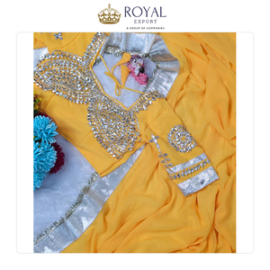 Fournisseur indien vendant des vêtements indiens pour femmes au design élégant et tendance, sari en georgette douce avec dentelle à sequins pour mariage - Product Image 6