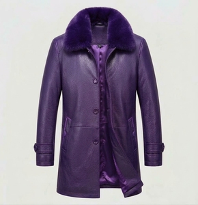 Abrigo Largo de Piel Genuina para Mujer con Cuello de Piel, Chaqueta de Invierno Cortavientos - Product Image 6
