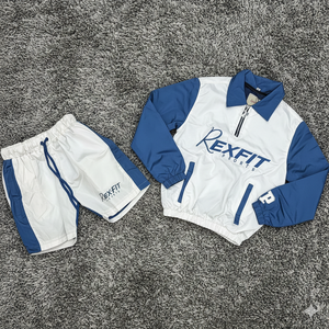 Rexfit Sports Breathable Zipper Windbreaker Set Mens Windbreaker Jacket and <b>Shorts</b> <b>Gym</b> Set Sports Tracksuit Set Wholesale - Product Image 1