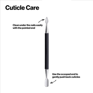 Pousse-cuticules en acier inoxydable à double extrémité, fabriqué au Pakistan, en métal, pour retirer les cuticules. - Product Image 2