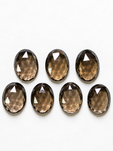 Lote de Cabujones de Cuarzo Ahumado al por Mayor, Gemas Facetadas de Diferentes Formas para Joyería - Product Image 5