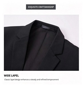 Conjunto de Traje de Negocios para Hombre |   Traje Slim Fit de un Solo Pecho con Cremallera, Antiarrugas, Spandex/Poliéster 220g, Pedido al por Mayor, Tallas Europeas - Product Image 2