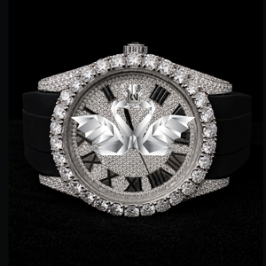 Custom Logo VVS Moissanite Watch Men Full Pave Diamond Luxury Wristwatch - Product Image 1