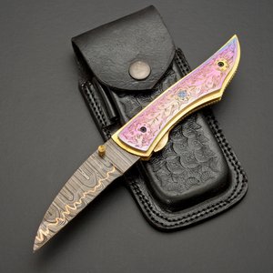 Cuchillo Multiusos SHARP POINT TRADES, Hoja Recta de Acero de 0.5mm de Grosor, Mango de Madera, Accesorios de Latón - Product Image 6