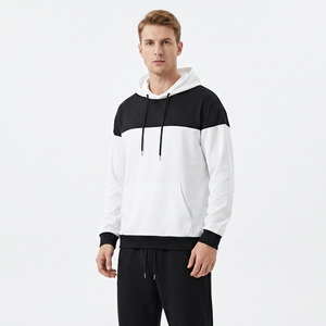 Ensemble de survêtement unisexe à capuche, manches longues, coupe ample, respirant, en polyester, pour l'automne, décontracté, avec poches latérales - Product Image 2