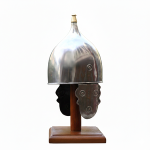 Casco de Centurión Romano Hecho a Mano con Soporte, Casco Histórico Medieval de Caballero en Acero Suave - Product Image 2