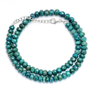 Collar de Zafiro Natural en Plata de Ley 925, Joyería de Piedras Preciosas Hecha a Mano para Mujer, Collar de Diseño con Cuentas a la Moda - Product Image 3
