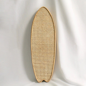 Juguetes de surf de madera para niños pequeños, tabla de surf de ratán hecha a mano, juguete de juego de roles, decoración para colgar en la pared del hogar - Product Image 5