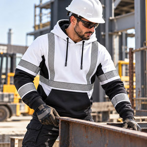 Sudadera de Seguridad Reflectante de Alta Visibilidad y Calidad Superior para Trabajo, Uniforme de Trabajo, Ropa de Trabajo, Sudadera con Capucha para Construcción - Product Image 6