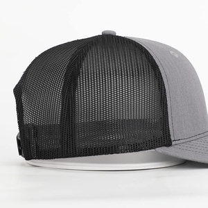 2026 Custom Color High Quality Custom Logo Solid Mesh Solid Gray Mesh Color Trucker Hat Beach 100% Acrylic Trucker Hat - Product Image 5