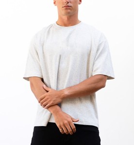T-shirts noirs personnalisés pour hommes, manches courtes, col rond, 100 % coton peigné, logo frontal, style formel, coupe ample, anti-boulochage, été - Product Image 6