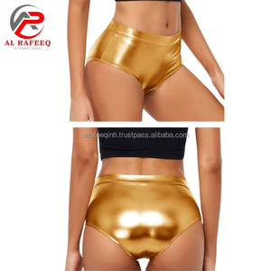 Shorts taille haute en cuir verni pour femmes, pour rave, festival, soirée - Product Image 3