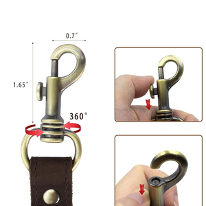Laisse pour chien en cuir robuste, design personnalisé, best-seller en ligne, crochet en acier inoxydable de qualité supérieure - Product Image 5