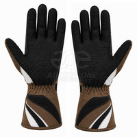 Gants de course automobile pour l'hiver, ignifuges en tissu Nomex, imperméables, antidérapants, à doigts entiers, fermeture auto-agrippante, inspirés du sport automobile