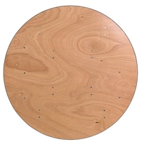 Table ronde pliante en bois pour les événements de mariage, les fêtes, la cuisine, la location en gros
