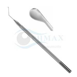 High Quality Ophthalmic Drysdale Nucleus Manipulator Paddle shaped tip Angled Round Handle Stainless Steel - Product Image 1