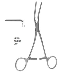 Pince d'anastomose COOLEY, profondeur de mâchoire 1,9 cm, 7,3 mm ou 6 mm, longueur totale 6-1/2 pouces (16,5 cm), tiges angulées ZETOMEDPRO - Product Image 2